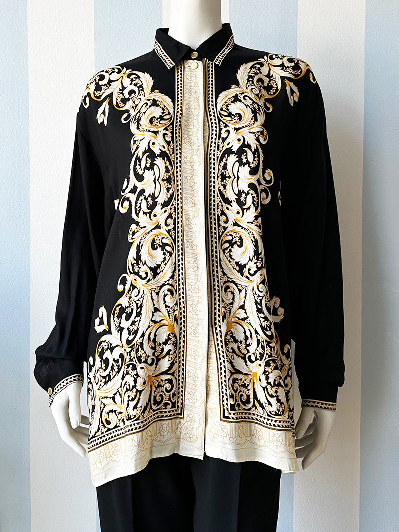 Baroque print blouse