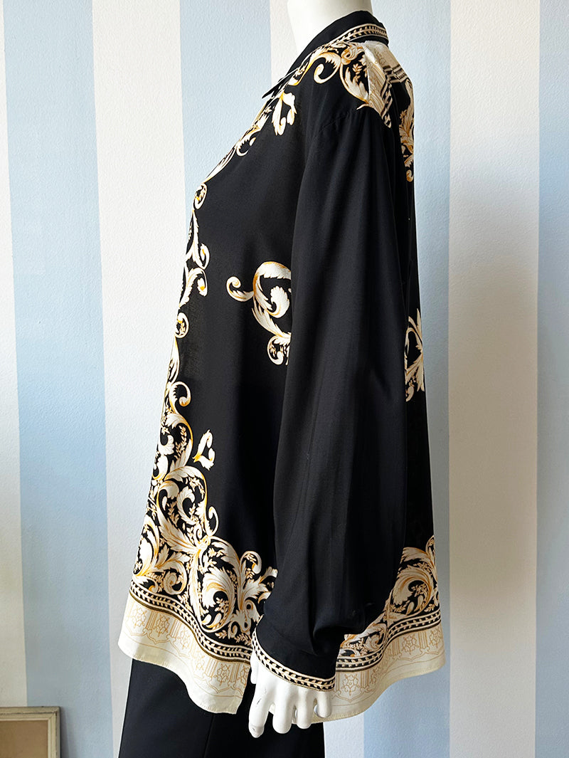 Baroque print blouse