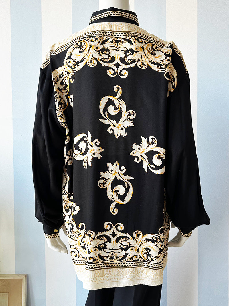 Baroque print blouse