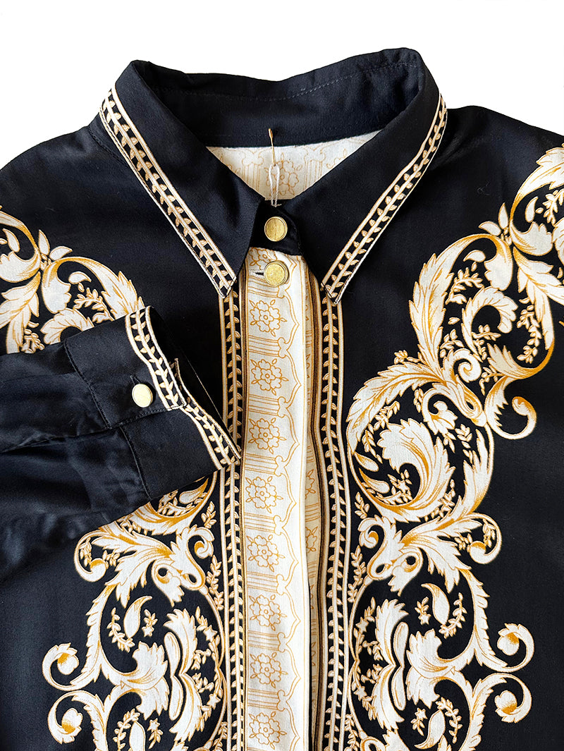 Baroque print blouse