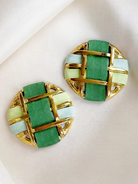 Groen/gouden schoenclips
