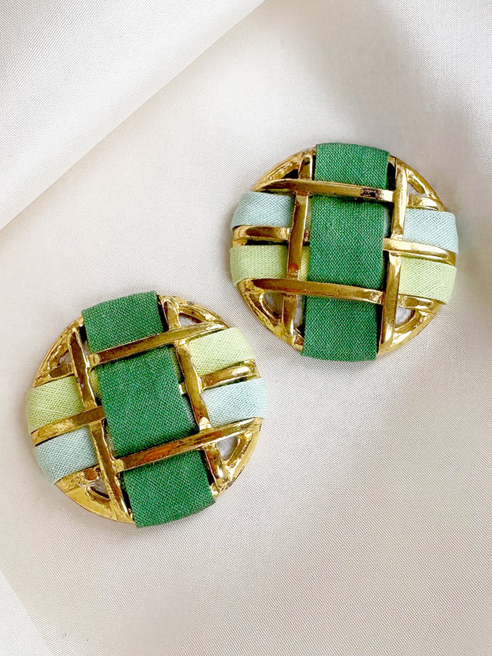 Groen/gouden schoenclips