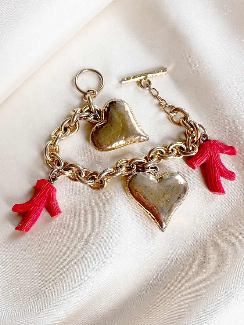 Vergulde designer bedelarmband