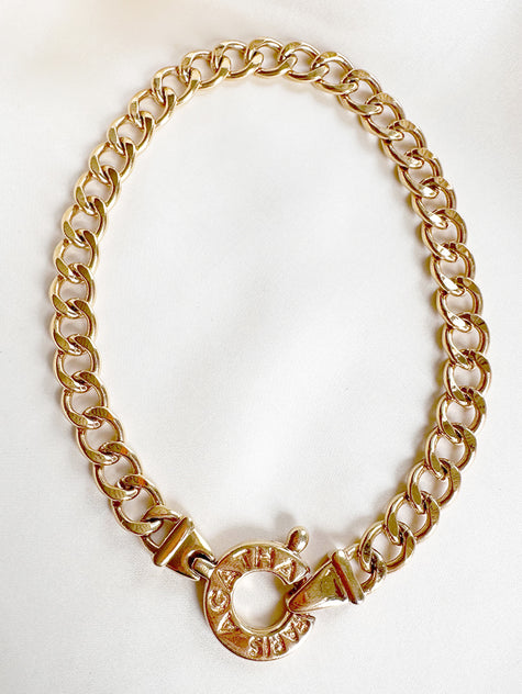 Vergulde designer schakelketting