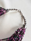 Gelaagde ketting met kleine glaskraaltjes