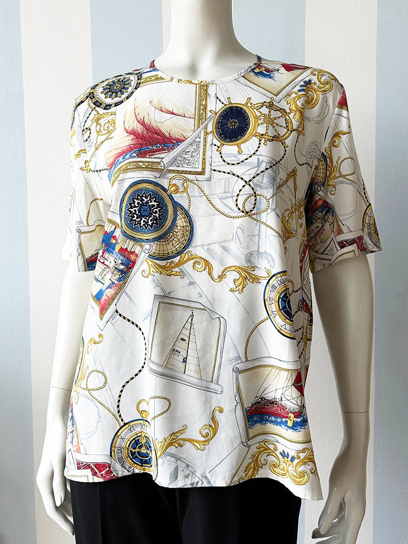 Top met marine dessin