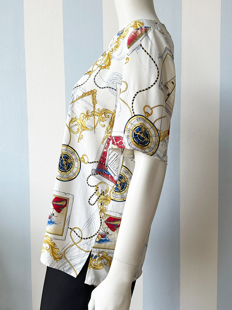 Top met marine dessin