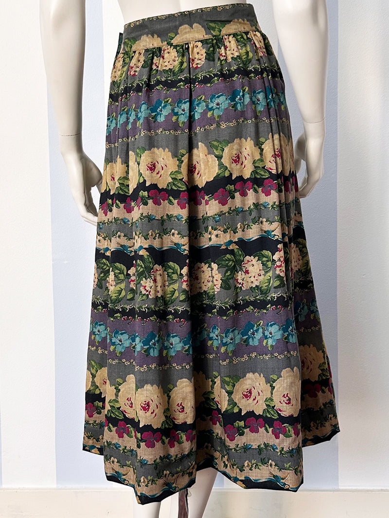 Wijde floral rok