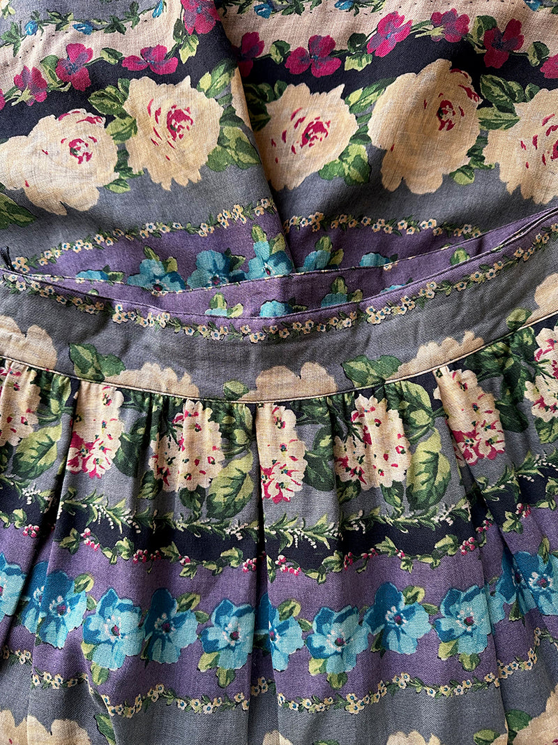 Wijde floral rok