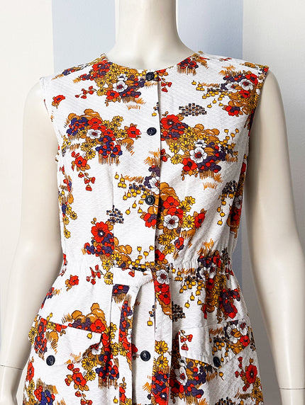 Piqué floral jurkje