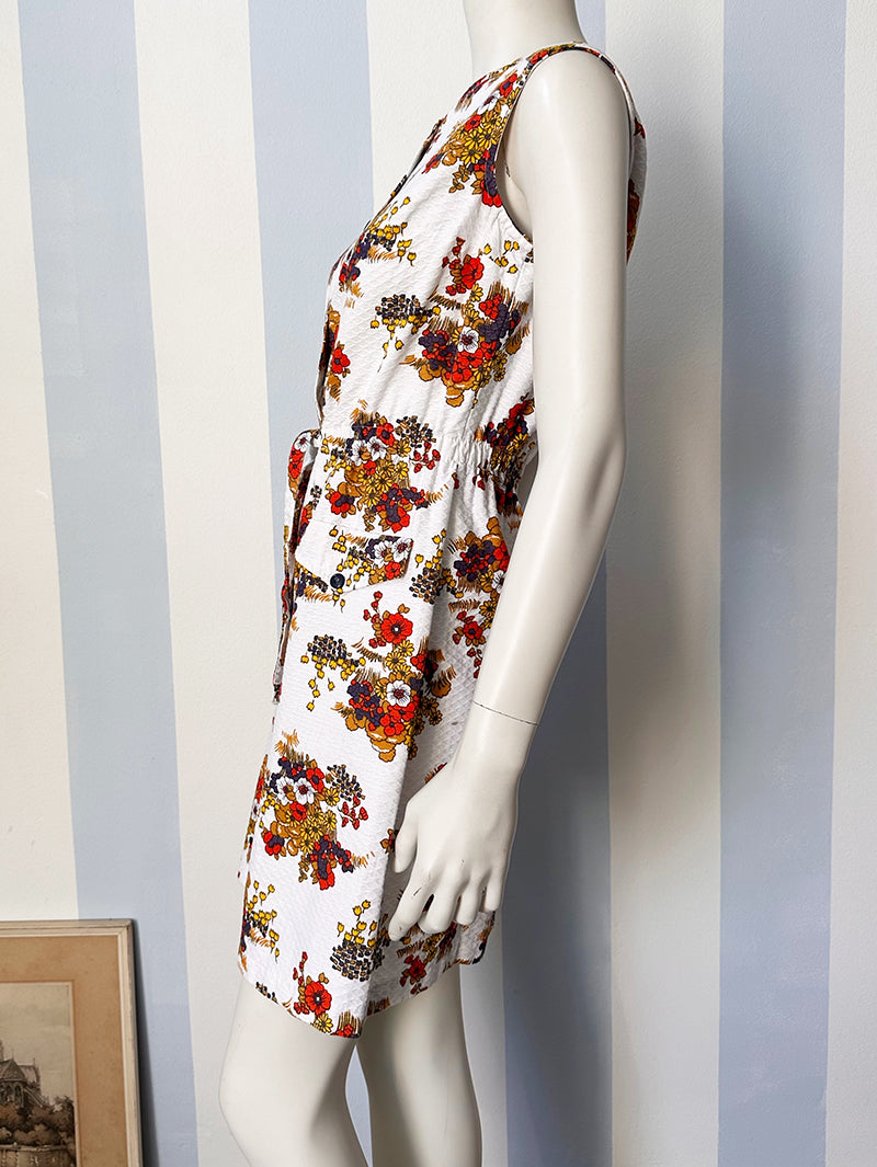 Piqué floral jurkje