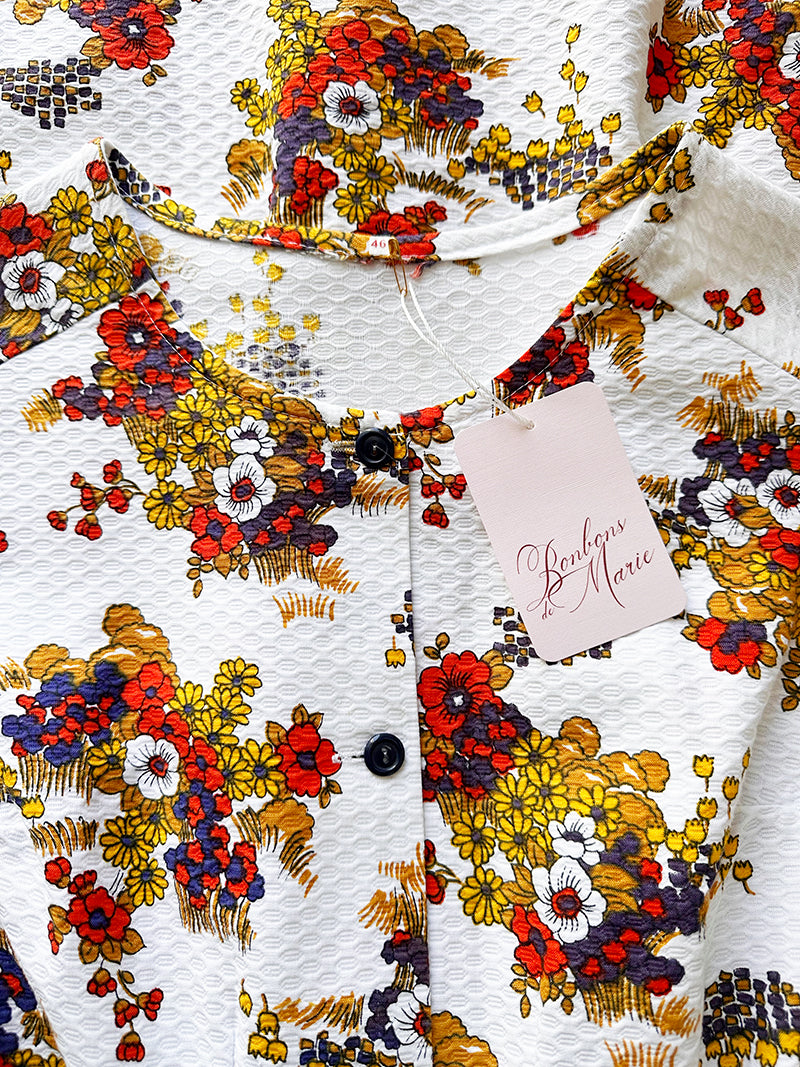 Piqué floral jurkje