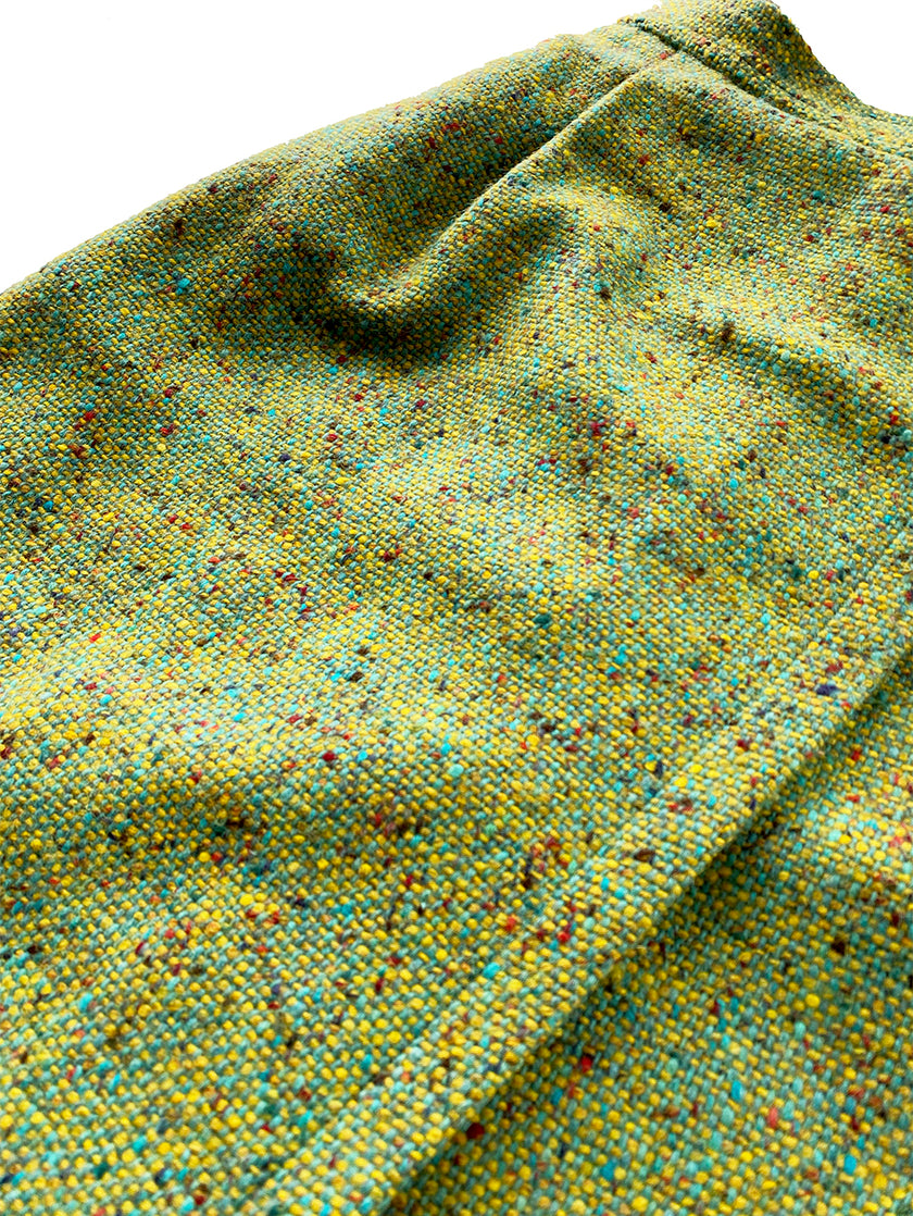 Groen tweed wollen overslagrokje