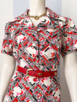 70s print jurk