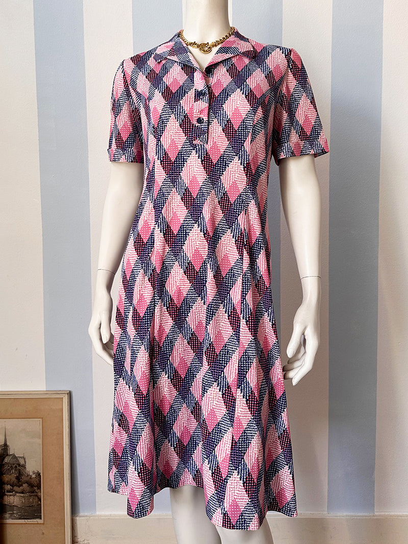 Tricot print jurk