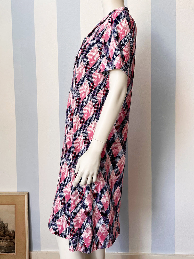 Tricot print jurk