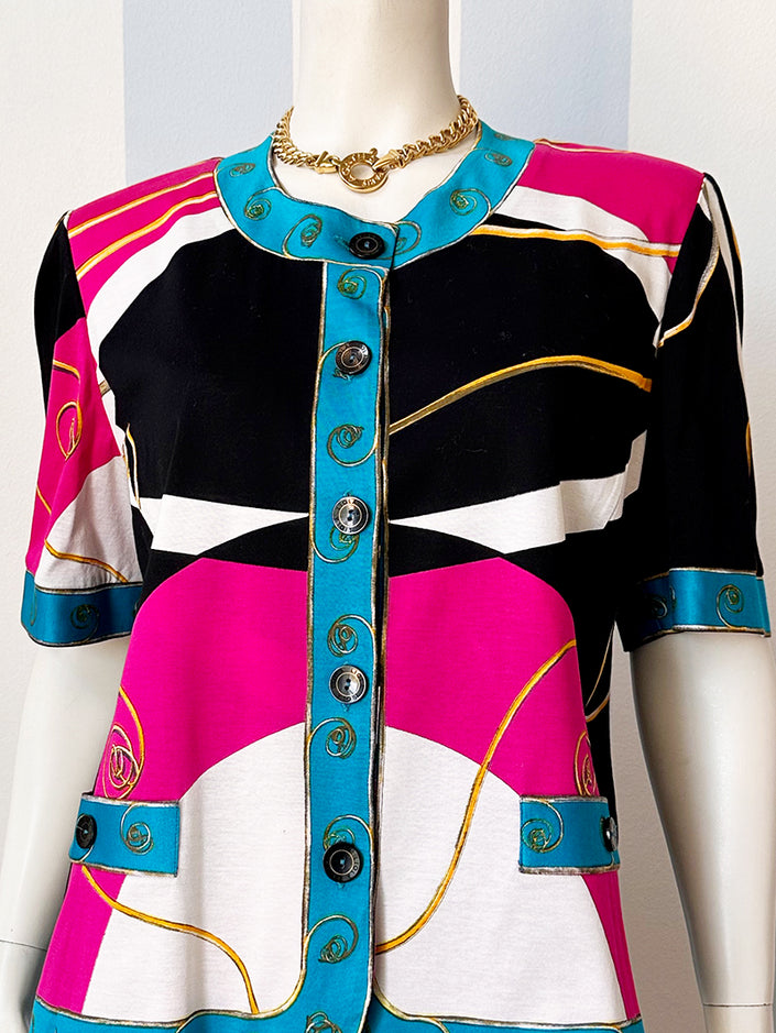 Tricot print top
