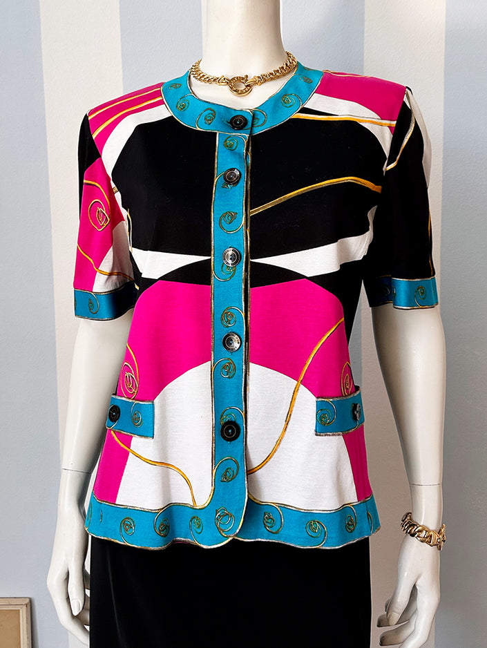 Tricot print top