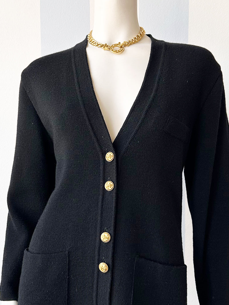 Zwart scheerwollen vest