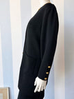 Zwart scheerwollen vest