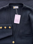 Zwart scheerwollen vest