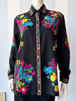 Zwarte floral blouse