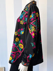 Zwarte floral blouse