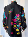 Zwarte floral blouse