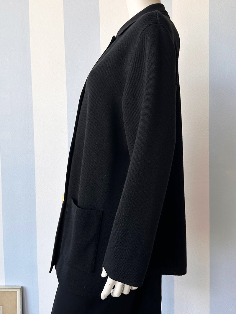 Zwart double-breasted vest