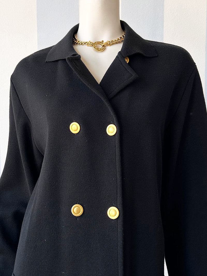 Zwart double-breasted vest