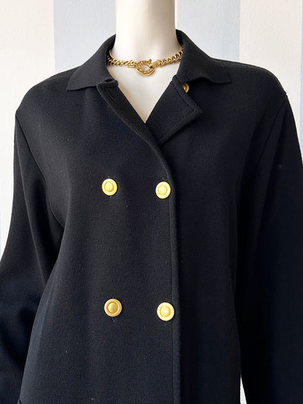 Zwart double-breasted vest