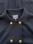 Zwart double-breasted vest
