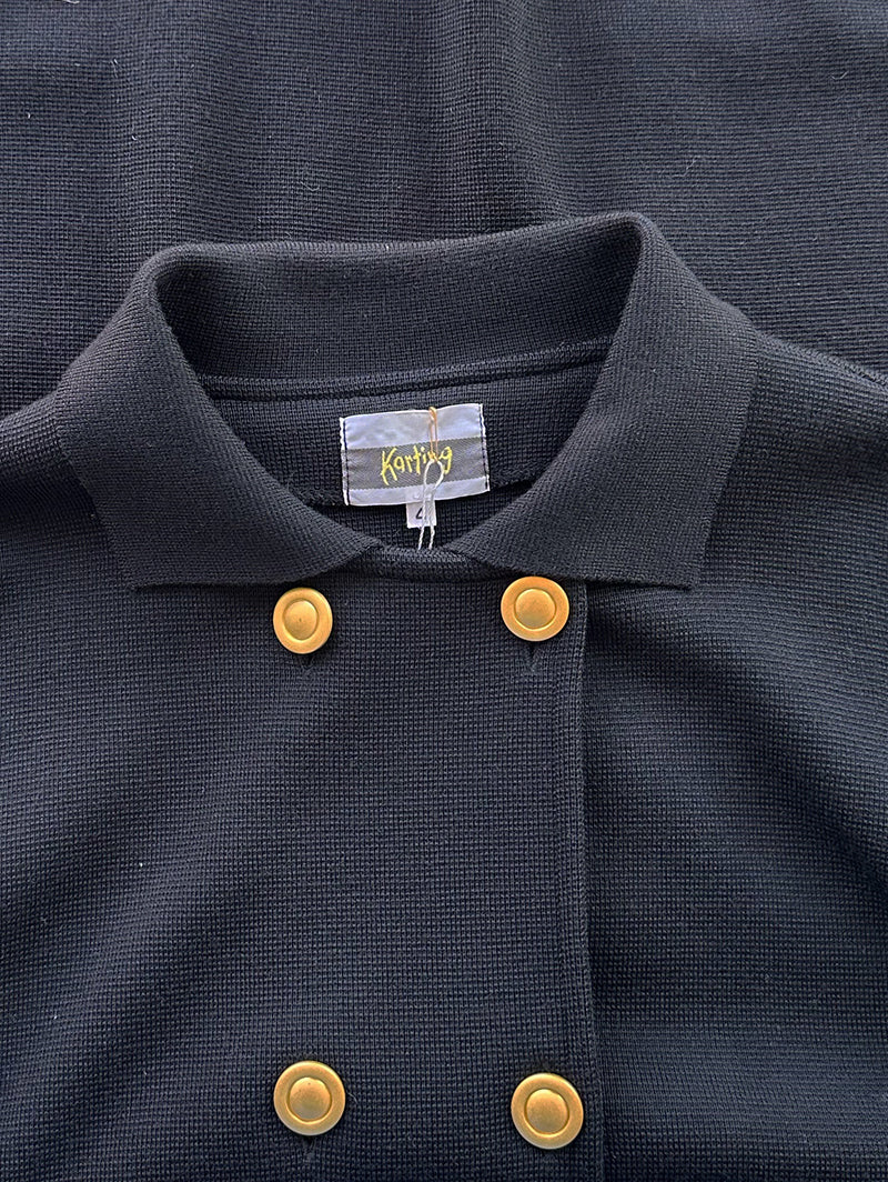 Zwart double-breasted vest