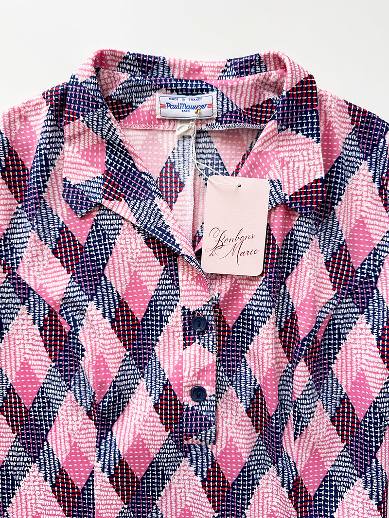Tricot print jurk