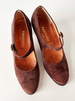 Bruine zachte suede pumps | 37