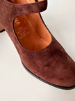 Bruine zachte suede pumps | 37