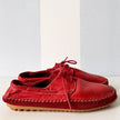 Rode leren mocassins