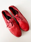 Rode leren mocassins