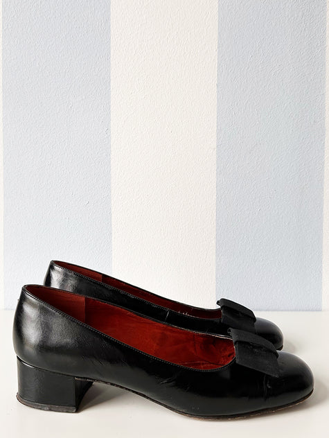 Zwarte lakleren hakschoenen | 39