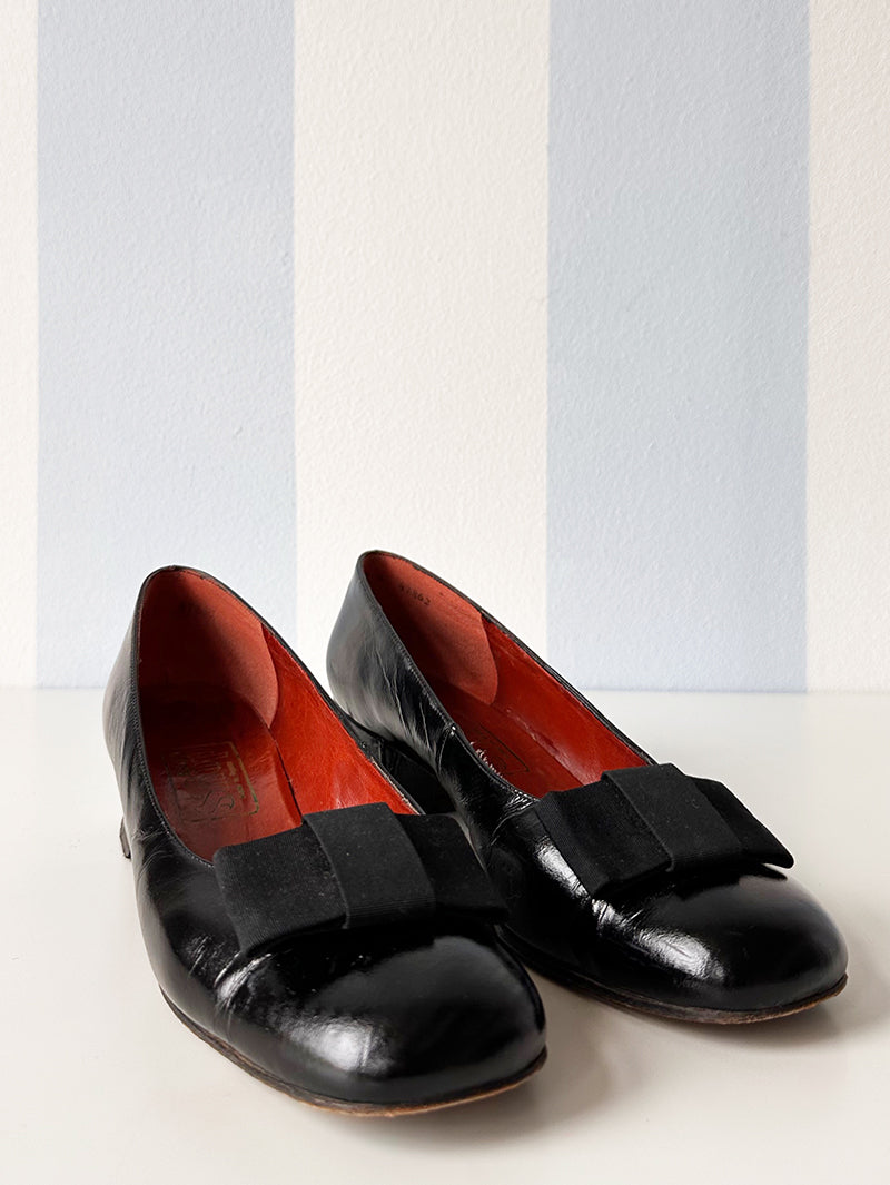 Zwarte lakleren hakschoenen | 39