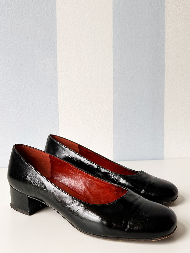 Zwarte lakleren hakschoenen | 39