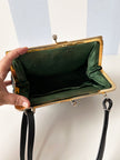 Zwart faux leren handtas
