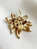 Broche blad met faux parels