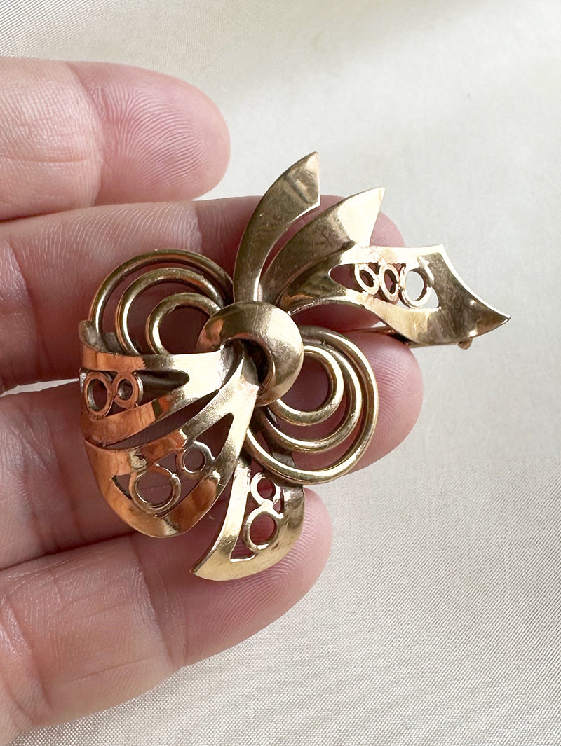 Vergulde fantasie broche