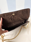 Donkerbruine kroko clutch