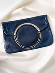 70s leren clutch