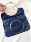70s leren clutch