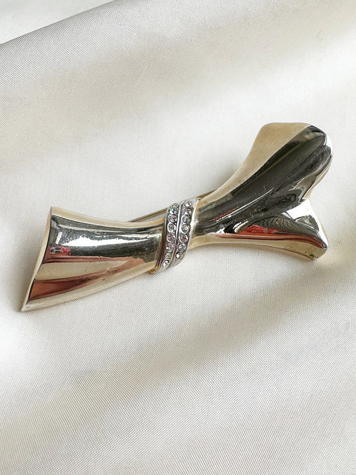 Gouden broche met strass