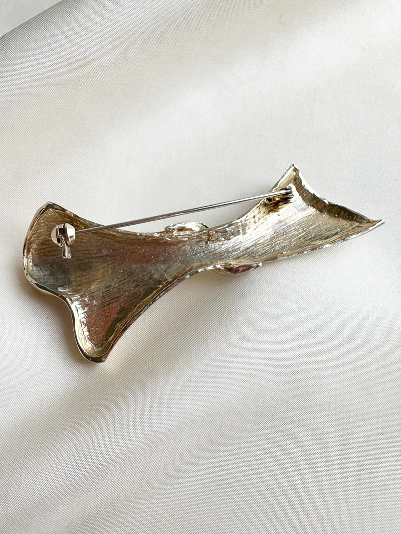 Gouden broche met strass