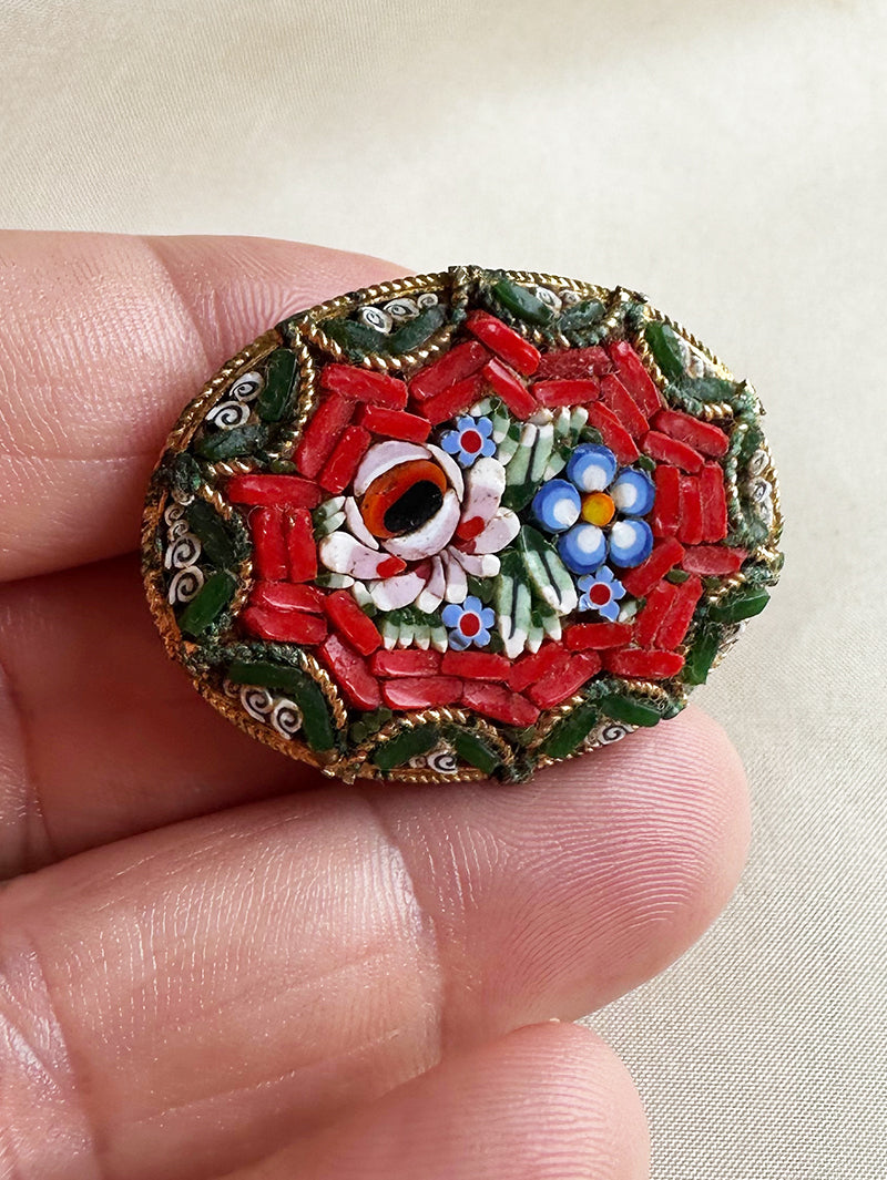 Micro mozaïek broche